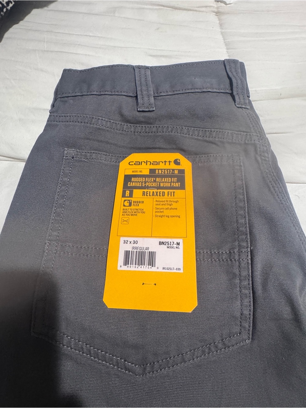 Carhartt Men's Relaxed Fit Canvas 5-Pocket Work Pants - Charcoal Gray